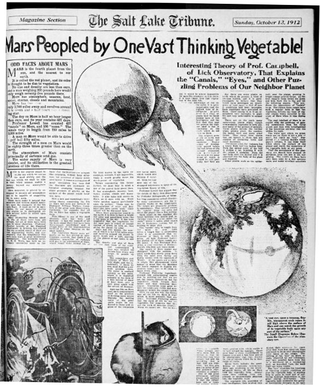 Illustration for article titled The Salt Lake Tribune speculates about "vast thinking vegetable" on Mars